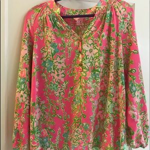 Lilly Pulitzer Elsa silk top